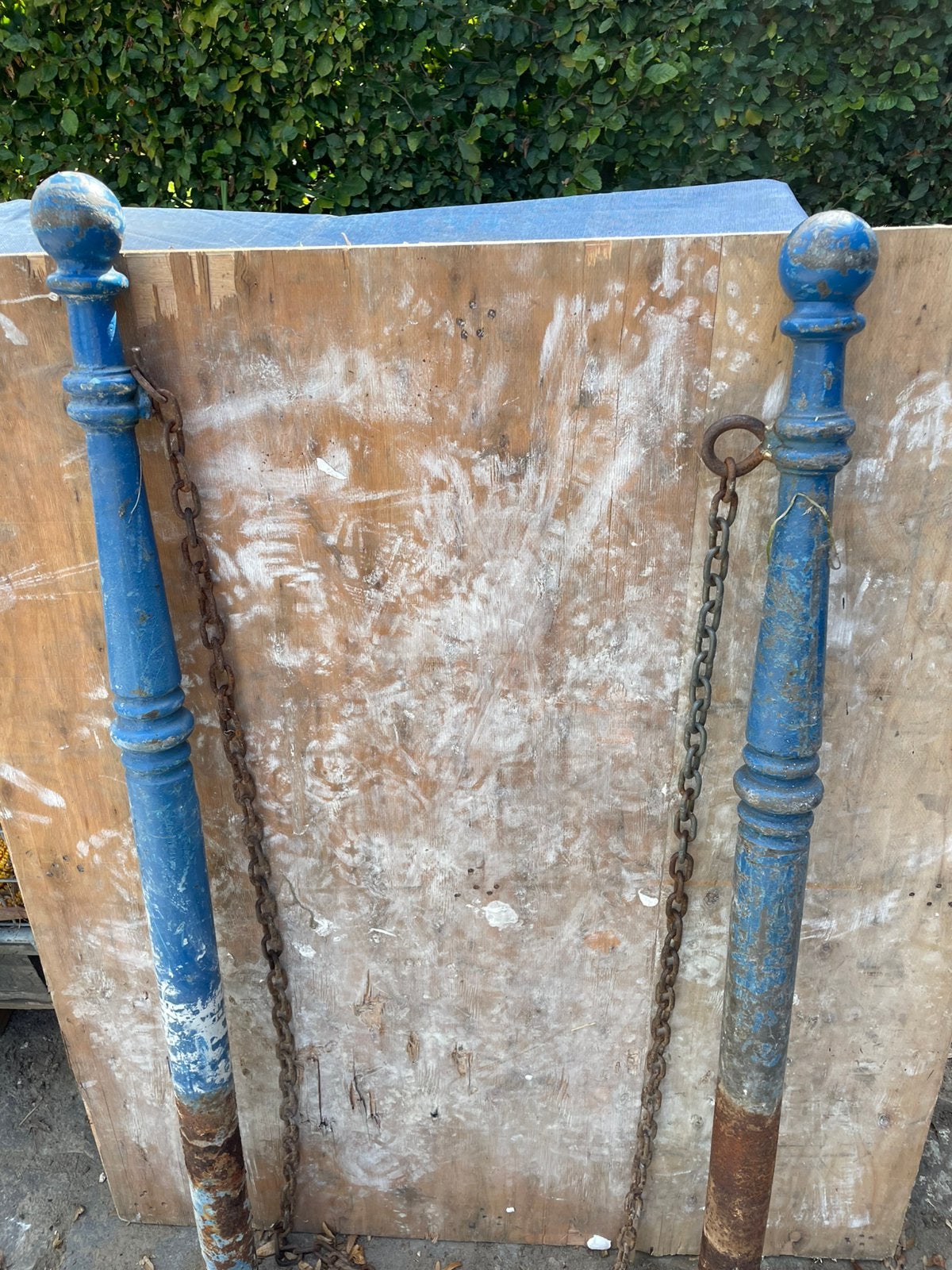 120 cm ketting 4 meter, Jardin & Terrasse, Moins de 180 cm, Poteaux, Bois dur, Enlèvement