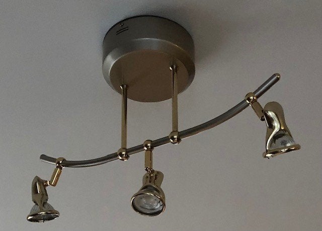 3 SPOTS DE PLAFOND avec éclairage LED en très bon état: 15 €, Spot de plafond, Comme neuf, Enlèvement, Métal