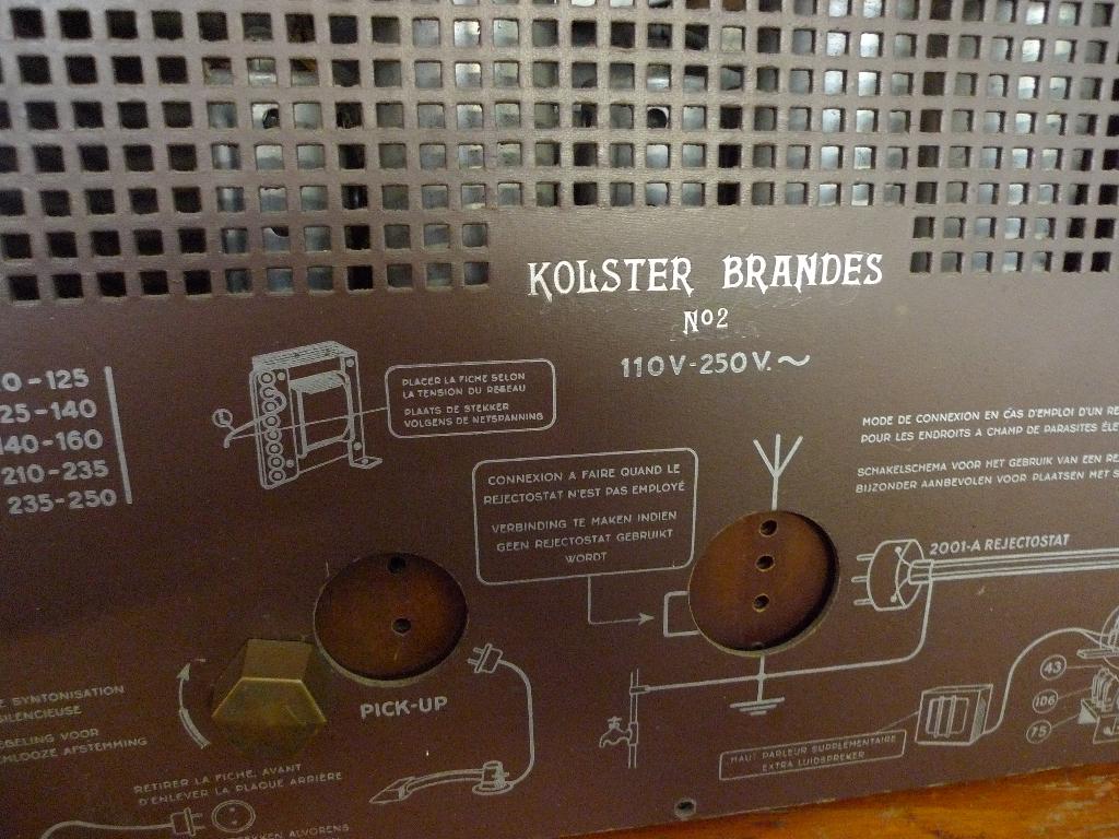 vintage radio Kolster Brandes  nr.2  jaren 1934, Antiek en Kunst, Ophalen of Verzenden