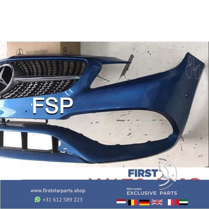 W176 Facelift AMG Voorbumper + MB Diamant Gril Mercedes 2018, Gebruikt, -, Voor, Ophalen of Verzenden