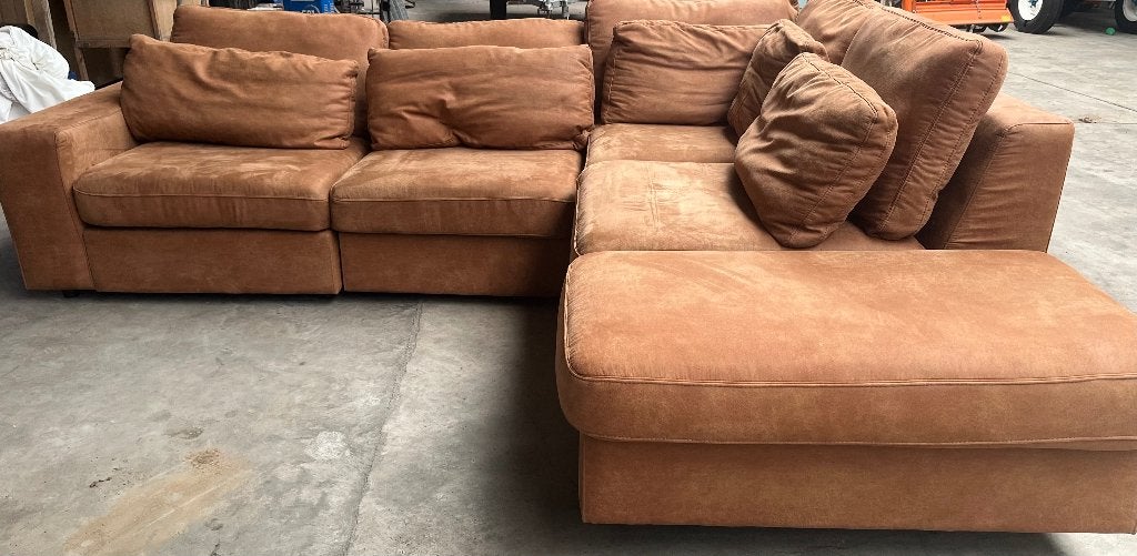 Fauteuil H&H, couleur cognac, 125 cm ou plus, Comme neuf, Enlèvement, 125 cm ou plus