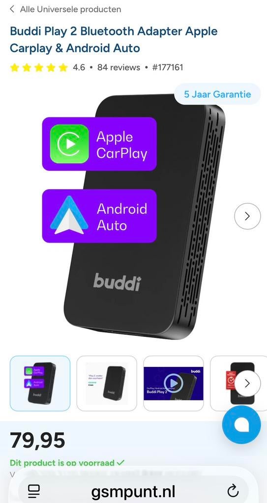 Buddi Play 2 Iphone & Android, Télécoms, Carkits, Enlèvement ou Envoi, Comme neuf