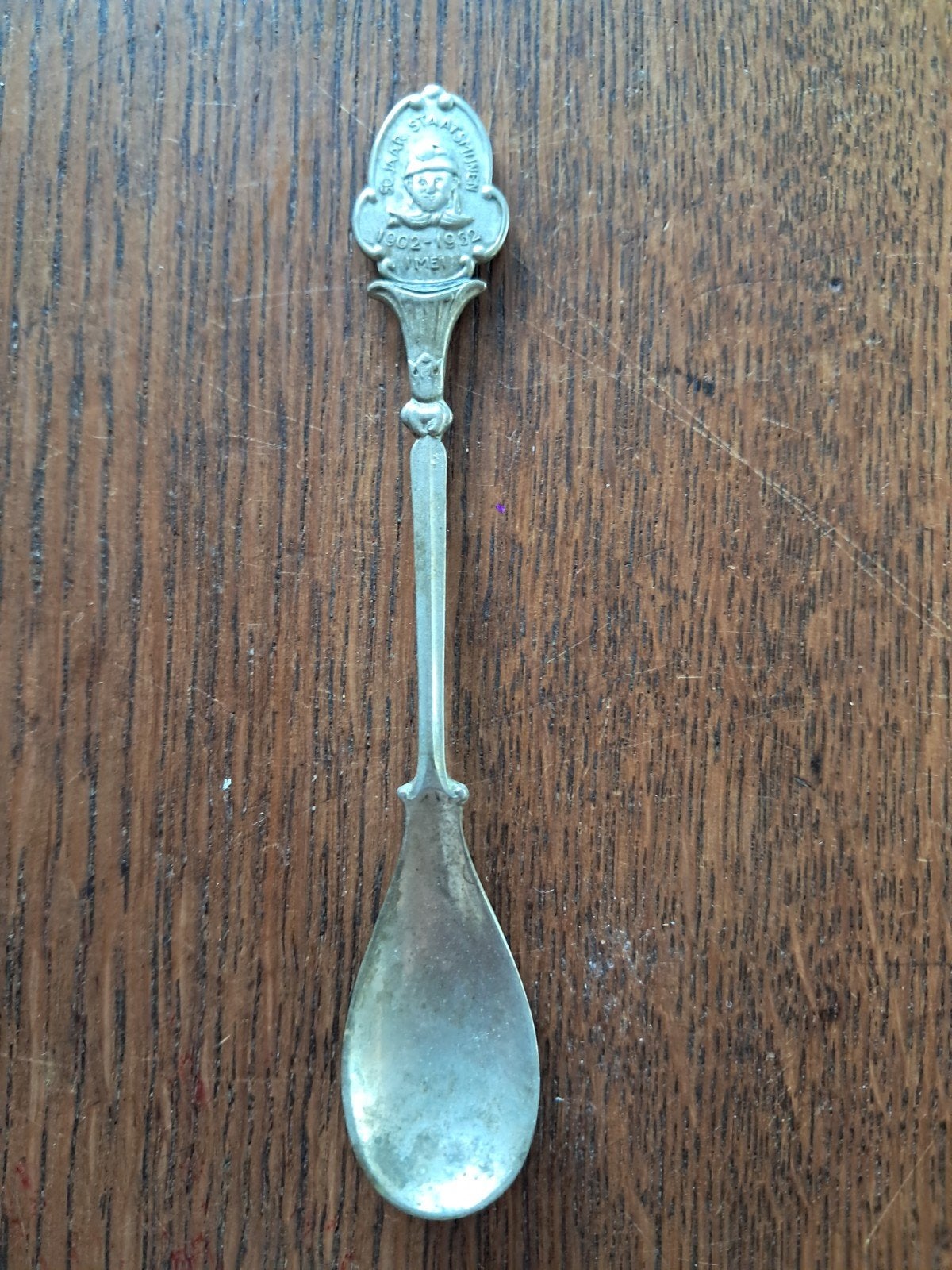 Herinneringslepeltje : 50 jaar staatsmjnen, 1902-1952, Ophalen of Verzenden