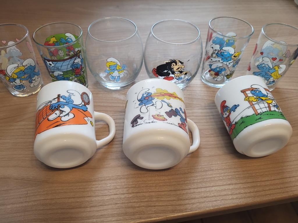 Mooie smurfen glazen en tassen lot verkoop, Verzamelen, Ophalen of Verzenden