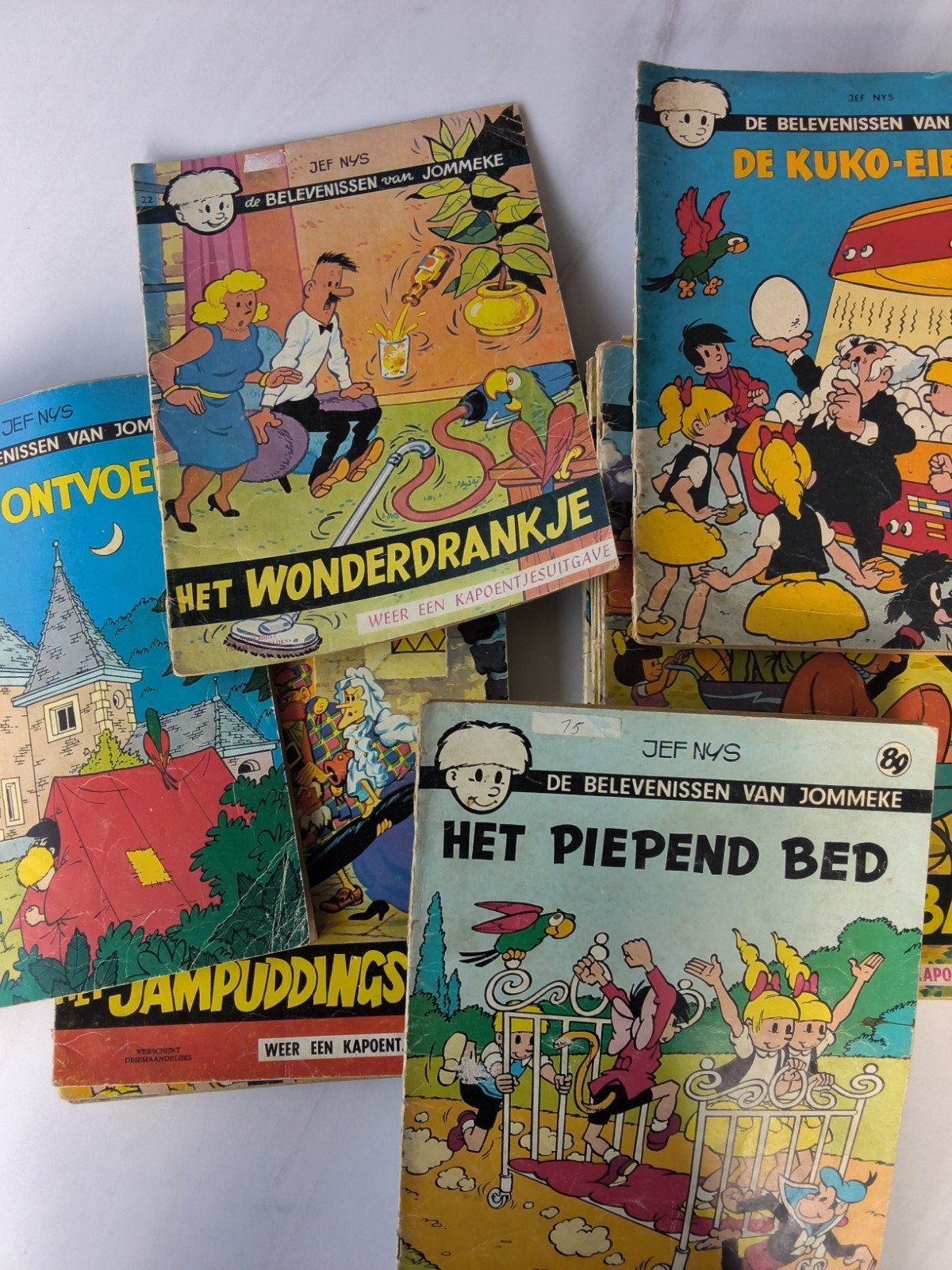 32 zwart wit jommeke, Boeken, Meerdere stripboeken, Ophalen of Verzenden, Gelezen, Jef Nijs