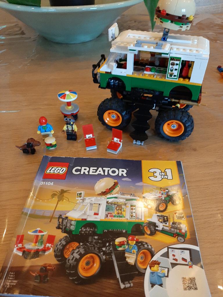 Lego Creator set 31104 Monster Burger Truck, Lego, Ophalen of Verzenden, Compleet, Zo goed als nieuw