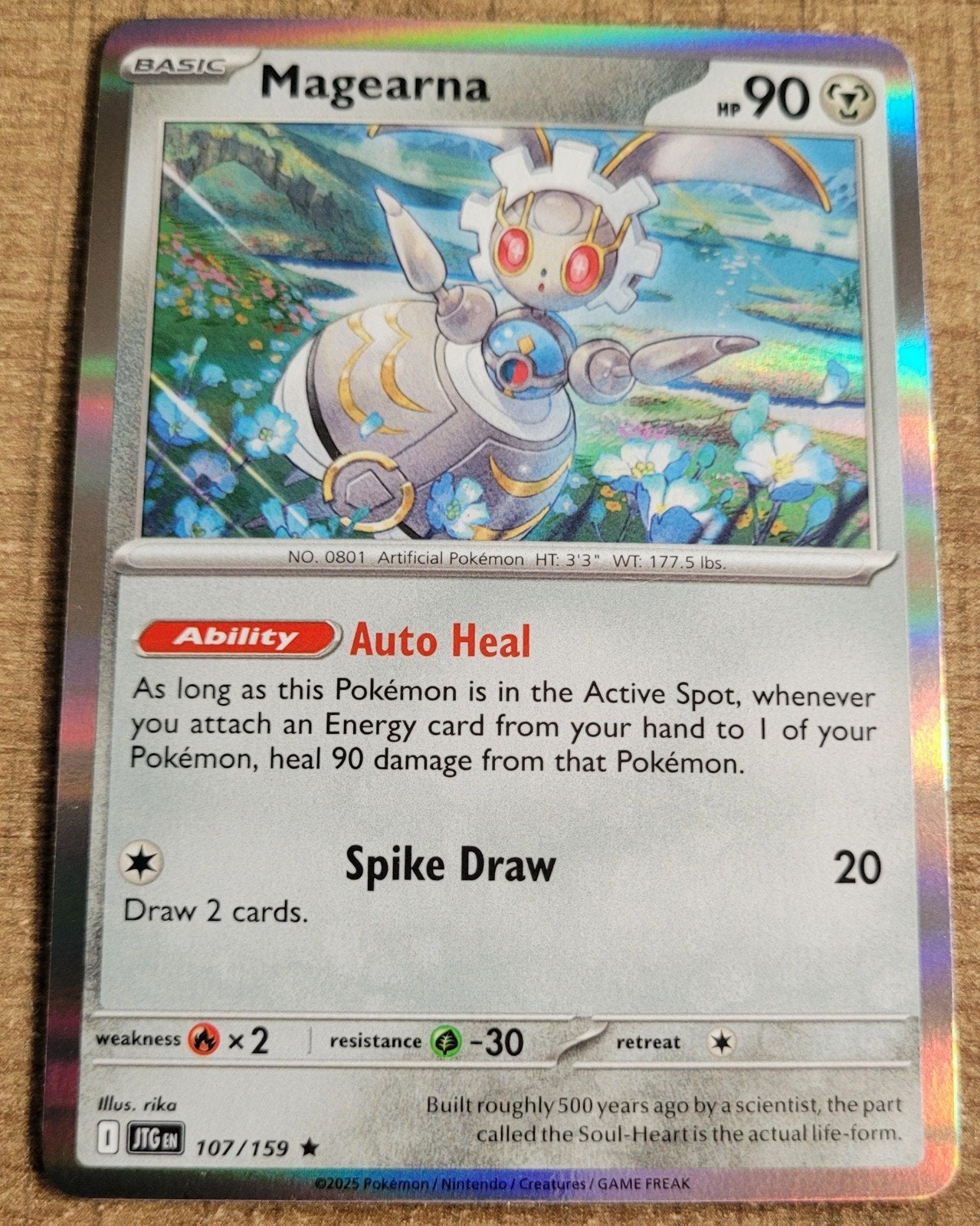 Magearna (107/159), Ophalen of Verzenden, Zo goed als nieuw, Losse kaart, Foil