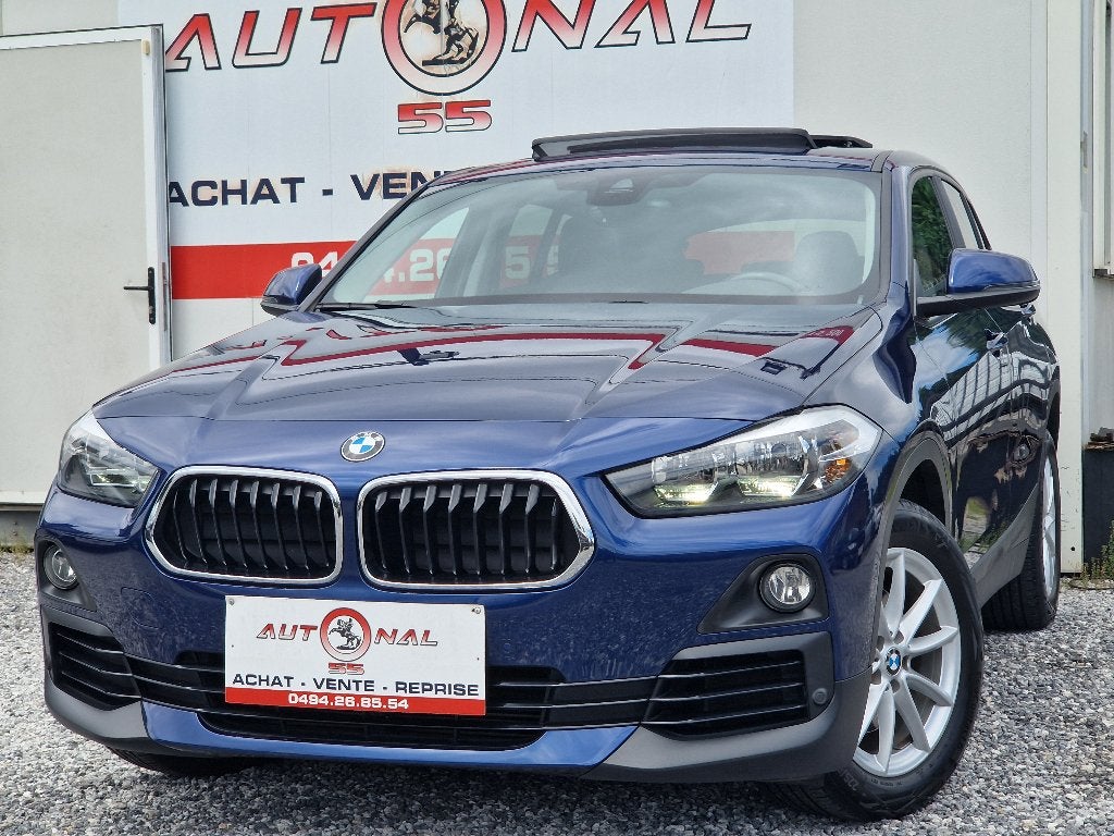 BMW X2 1.5iAS sDrive18*1MAIN*CARNET*TOIT PANO OUVRANT*CAMERA, Cuir, Entreprise, Entretenue par le concessionnaire, Noir