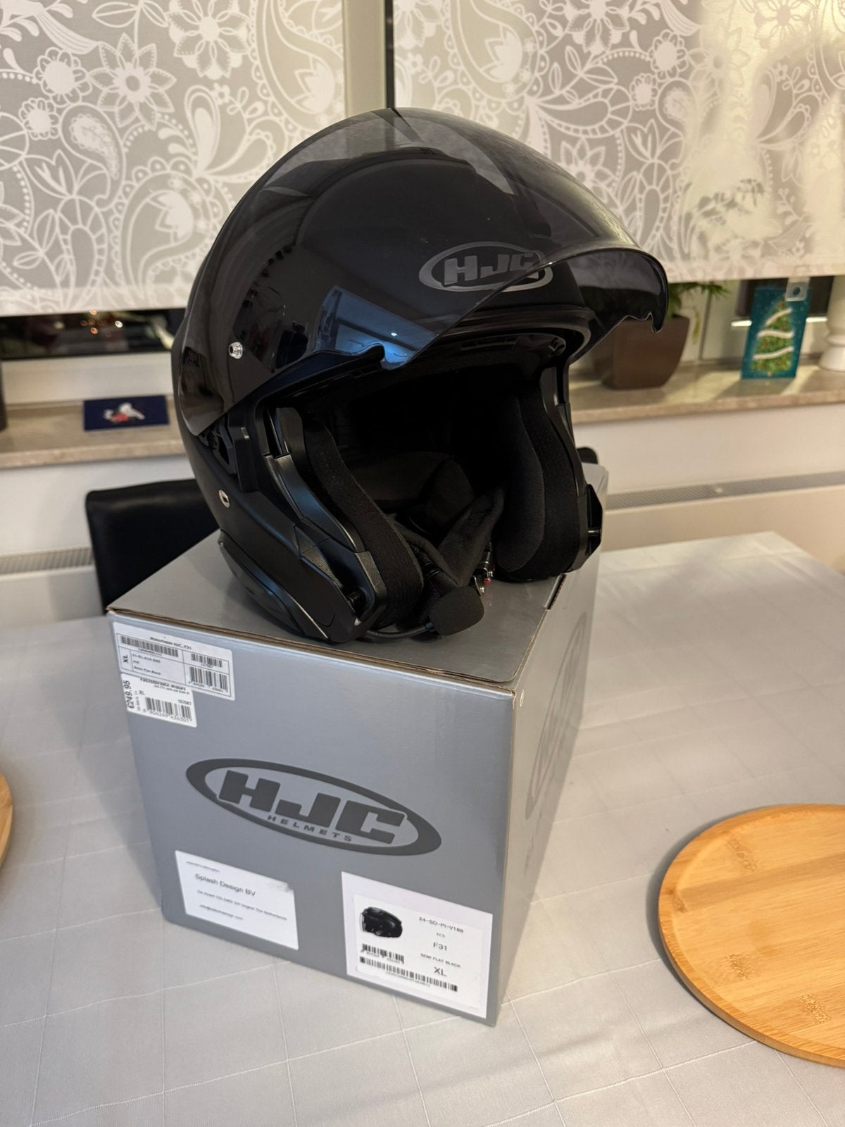 Casque Jet HJC F31 Noir XL, Ophalen, XL, HJC