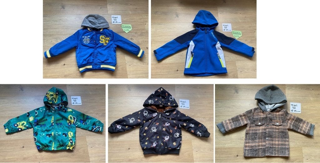 Jassen - Maat 92 - C&A Softshell, Varsity Bomberjas, ..., Kinderen en Baby's, Kinderkleding | Maat 92, Zo goed als nieuw, Jongen