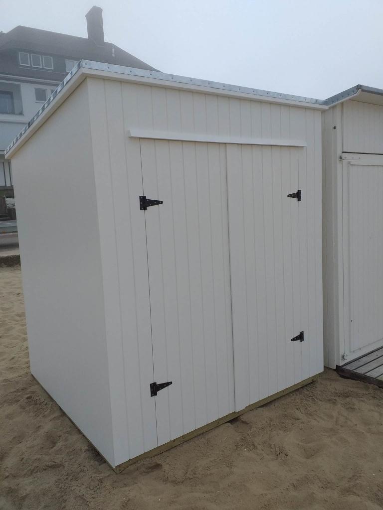 nieuwe strandcabines te koop + winterberging