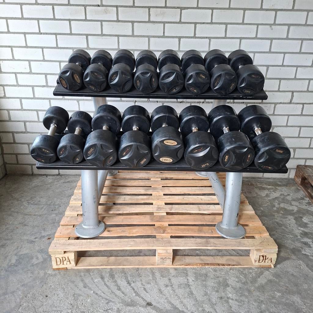 Lifemaxx Dumbells Set 12 kilo tot 30 kilo + Dumbellrek, Sports & Fitness, Équipement de fitness, Enlèvement