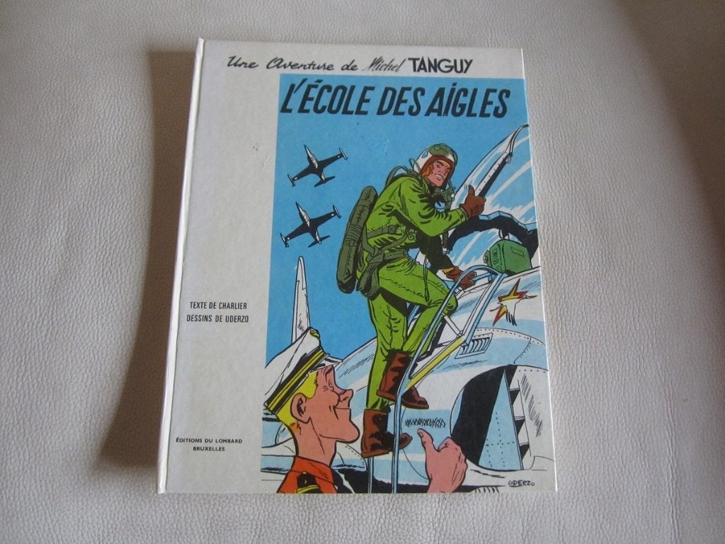 Tanguy et Laverdure - L'école des aigles - 1a de 1966, Gelezen, Charlier - Uderzo, Eén stripboek, Ophalen of Verzenden