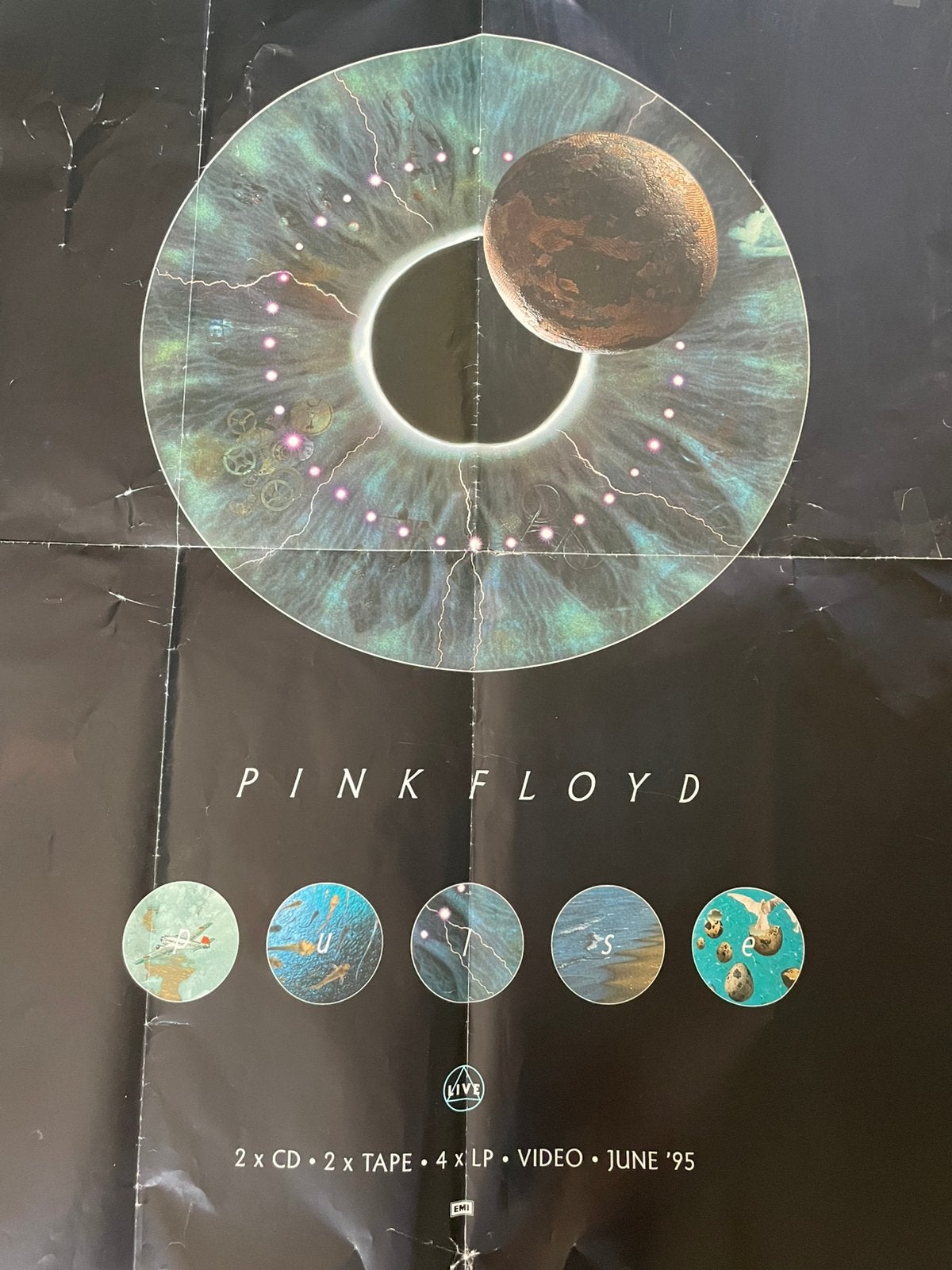 Pink Floyd poster PULSE, Ophalen of Verzenden, Zo goed als nieuw