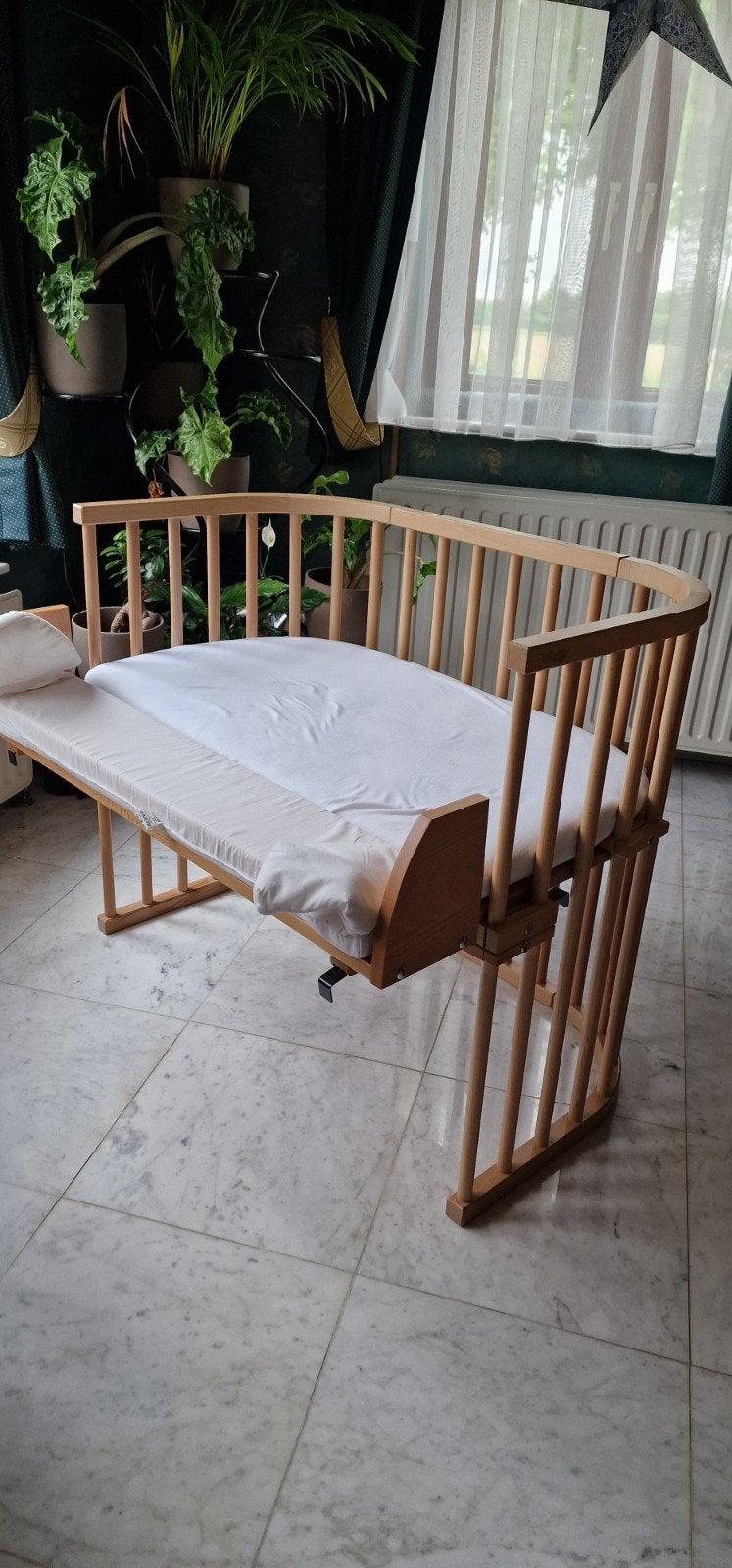 Co sleeper baby bay met verlenging in hout met matras, Ophalen