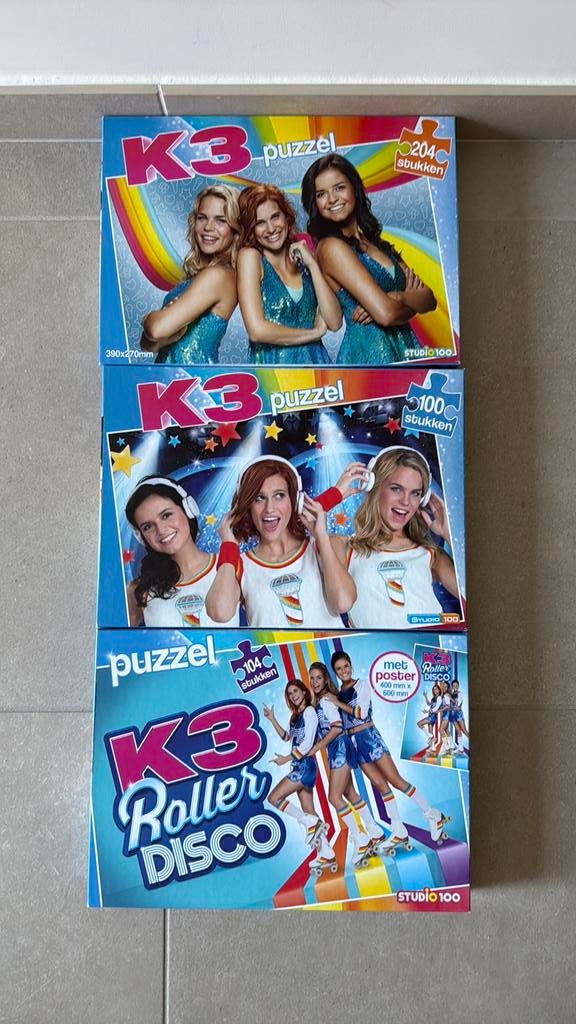 Drie K3 puzzels, Ophalen, Zo goed als nieuw