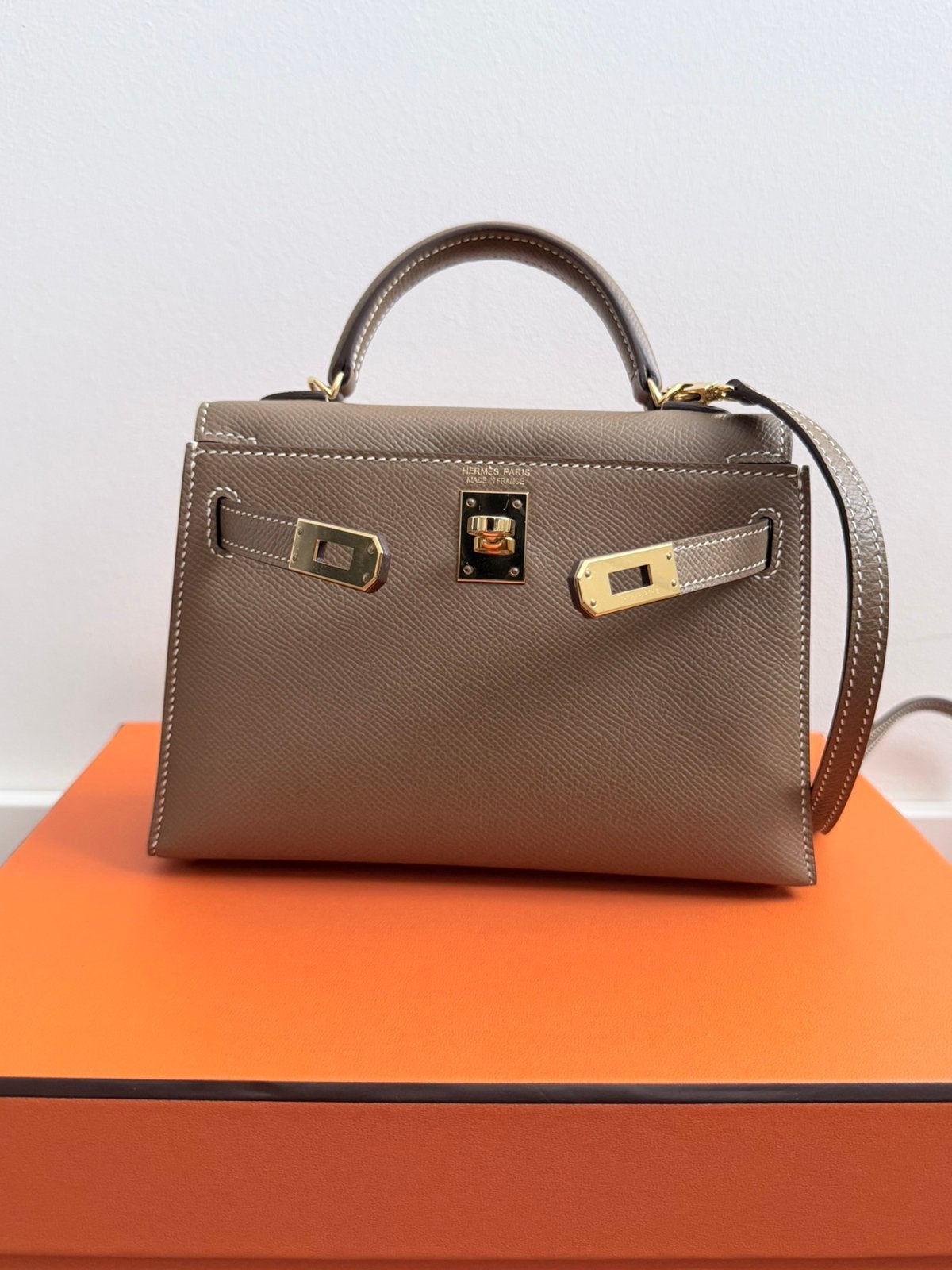 Mini-sac, Envoi, Comme neuf, Beige, Sac de soirée
