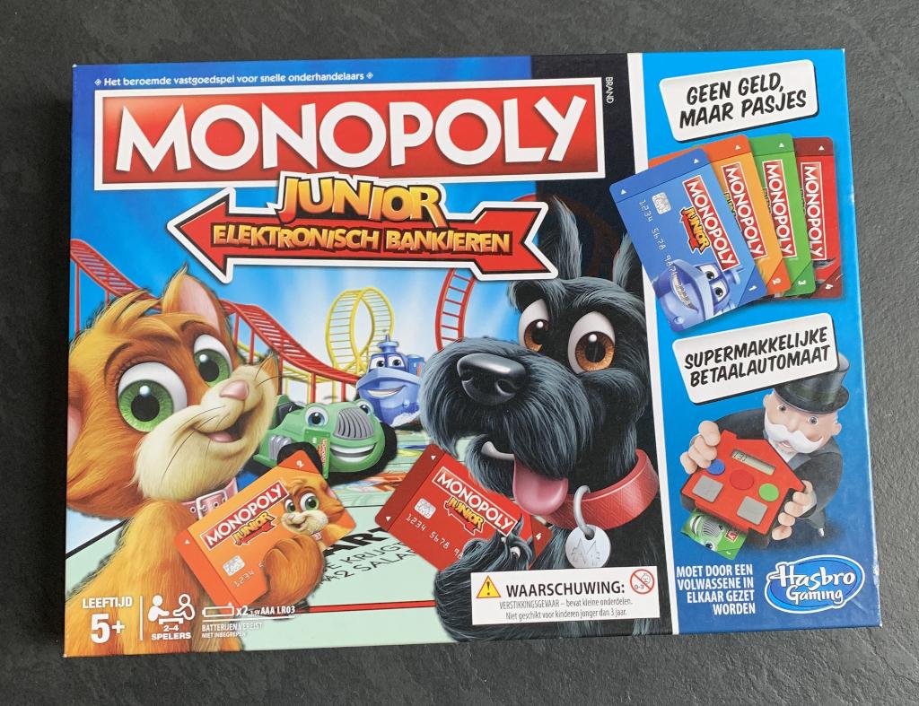 Monopoly Junior - Elektronisch Bankieren, Hobby en Vrije tijd, Ophalen, Zo goed als nieuw, HASBRO