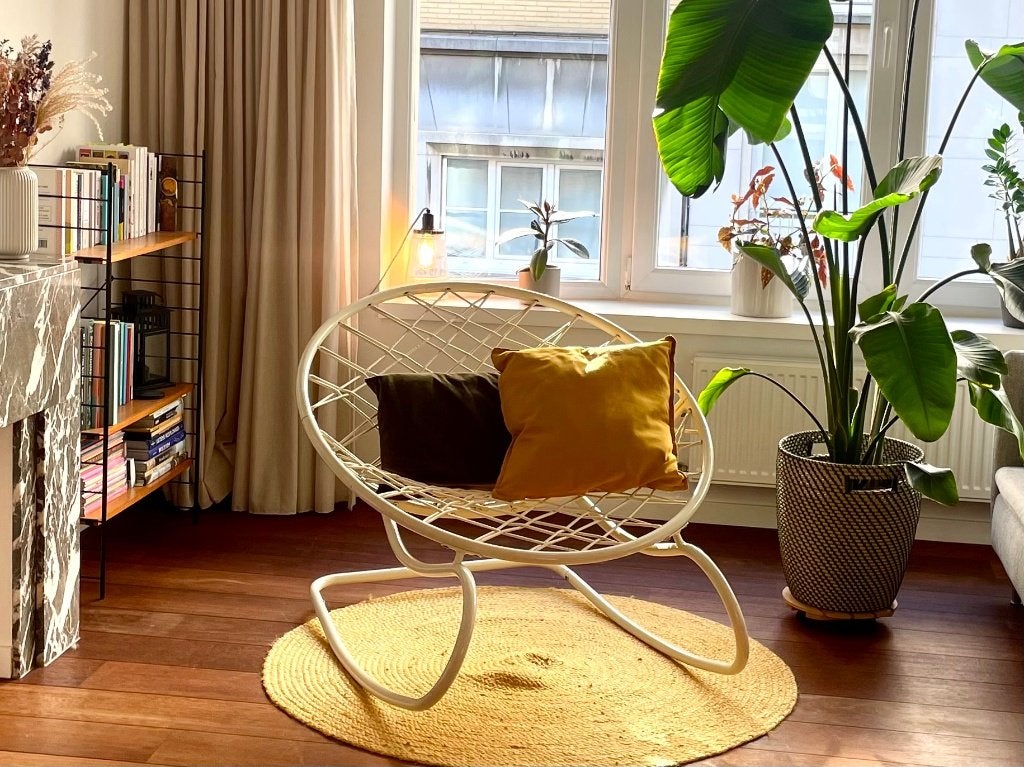 Vintage IKEA Axvall schommelstoel - Niels Gammelgaard, Enlèvement, Utilisé, Métal