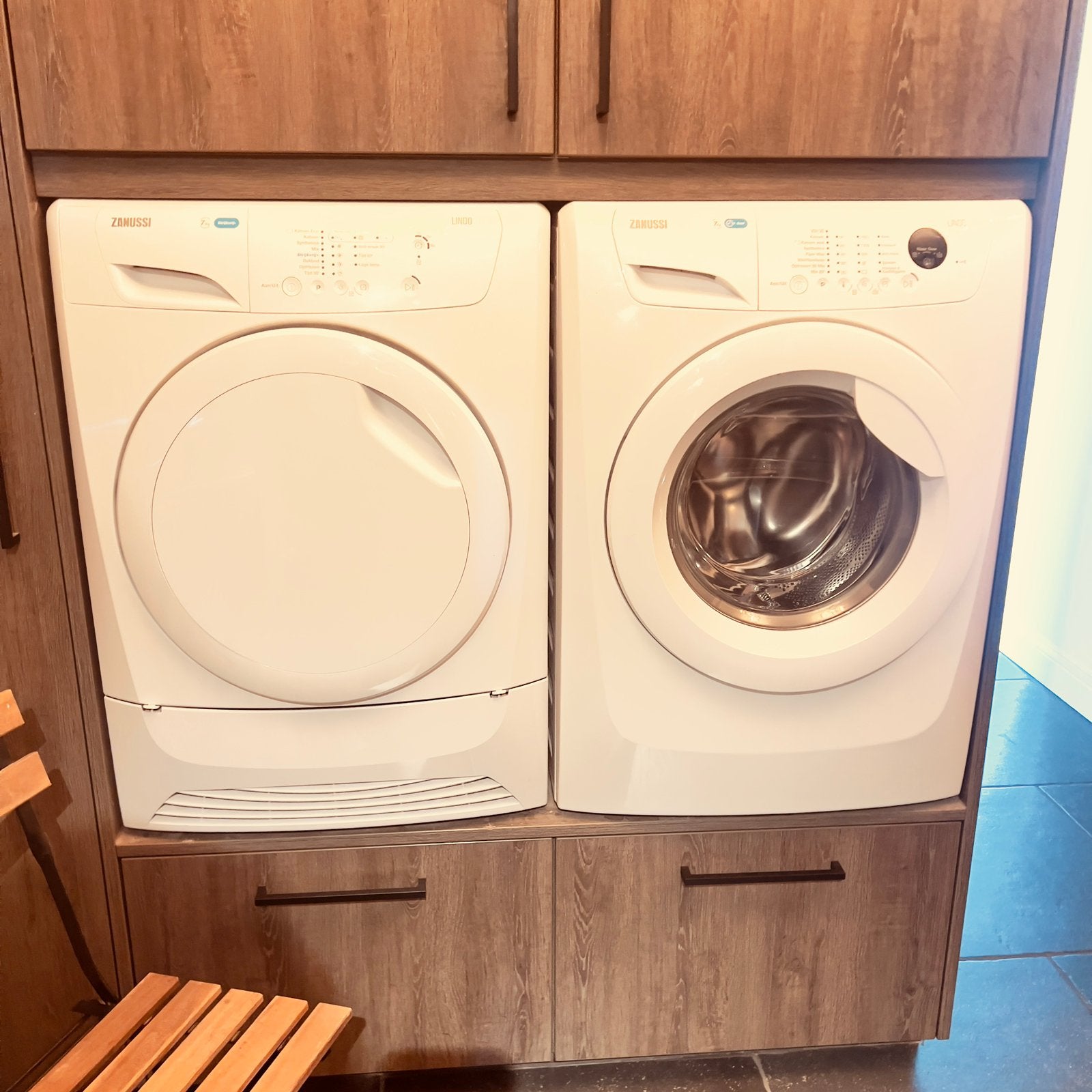Wasmachine en droger Zanussi Lindo100, Elektronische apparatuur, Wasmachines, Gebruikt, Voorlader, 4 tot 6 kg, 85 tot 90 cm, 1200 tot 1600 toeren