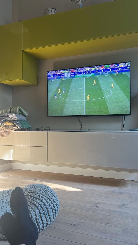 Modern design TV-meubel, Ophalen, Gebruikt, Overige houtsoorten, Modern