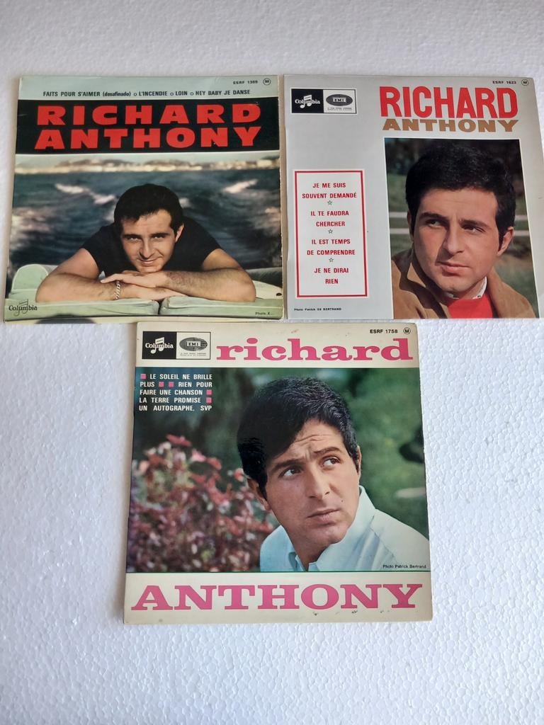 RICHARD ANTHONY. 3 EP. 45T, Cd's en Dvd's, EP, EP