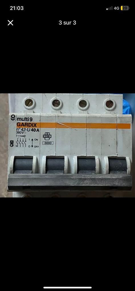 Multi 9 GARDIX nr. 42-U 40A, tetrapolair, Doe-het-zelf en Bouw, Elektriciteit en Kabels, Ophalen
