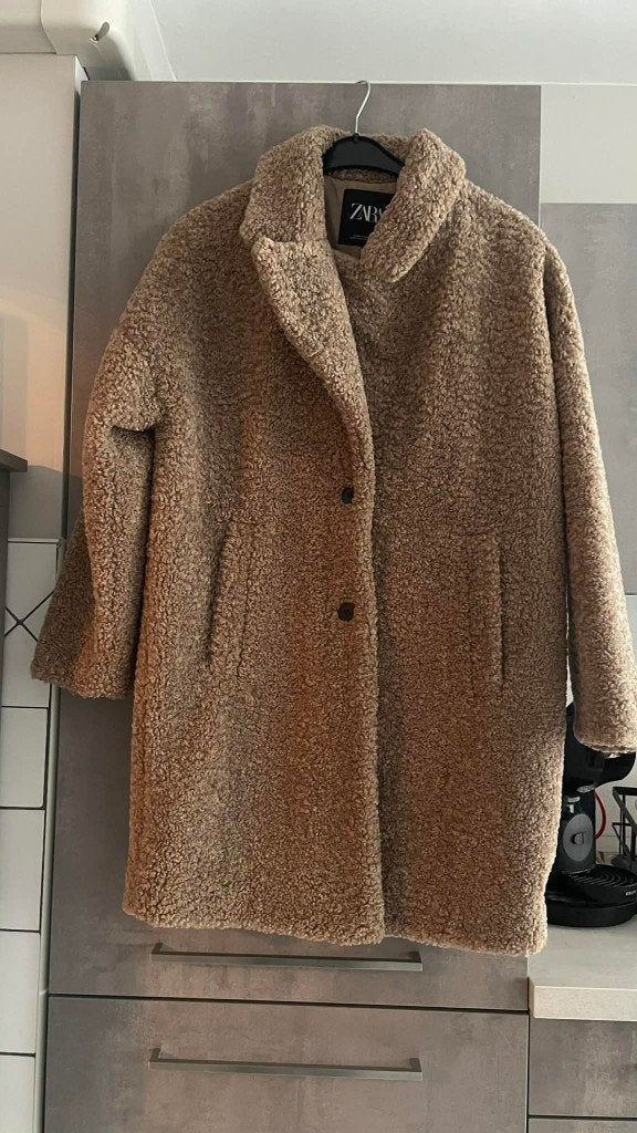 Manteau beige ZARA oversize XS, Enlèvement ou Envoi, Comme neuf, Taille 34 (XS) ou plus petite, Zara