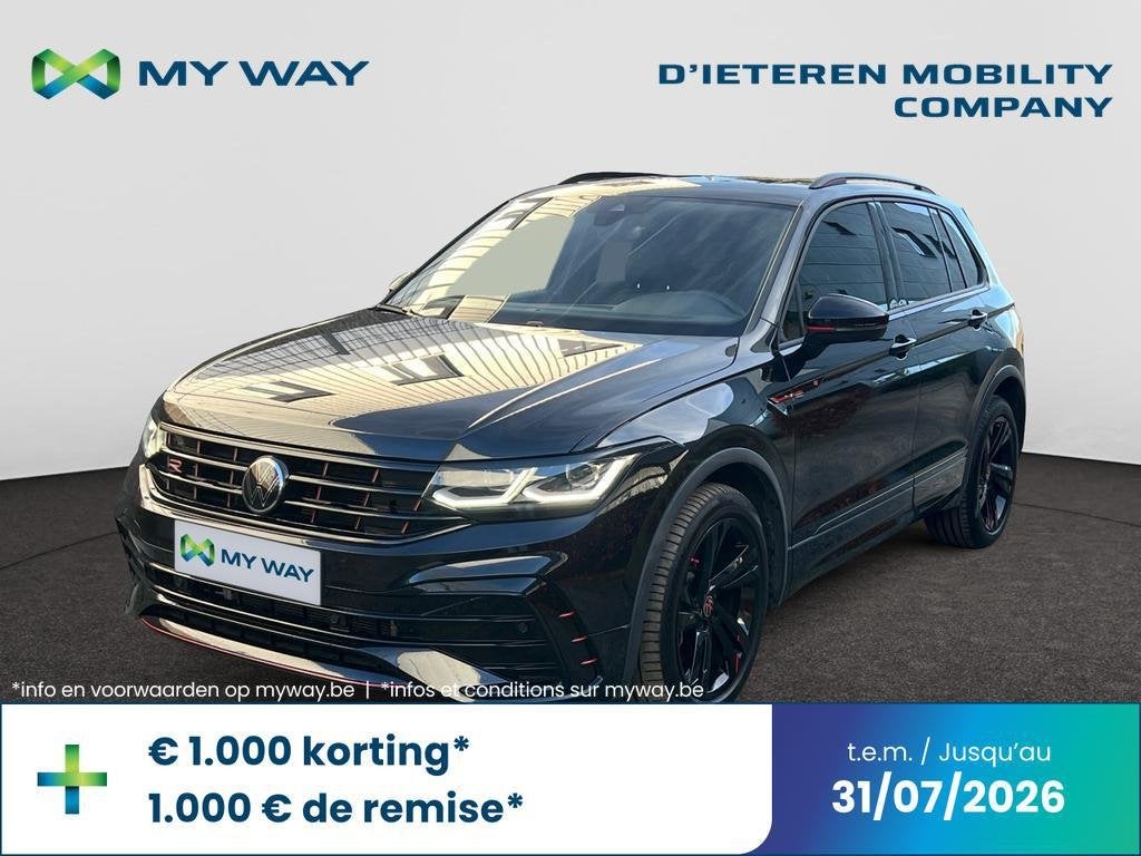 Volkswagen Tiguan Tiguan 2.0 TSI 4Motion R-Line Business Pre, Auto's, Volkswagen, Lederen bekleding, 199 g/km, Zwart, SUV of Terreinwagen