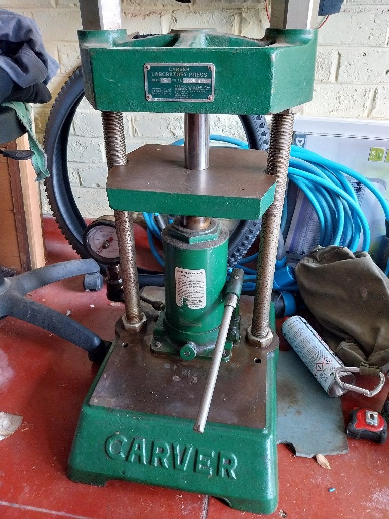 Presse hydraulique de labo (Carver), Ophalen, Gebruikt, Groen, Overige typen