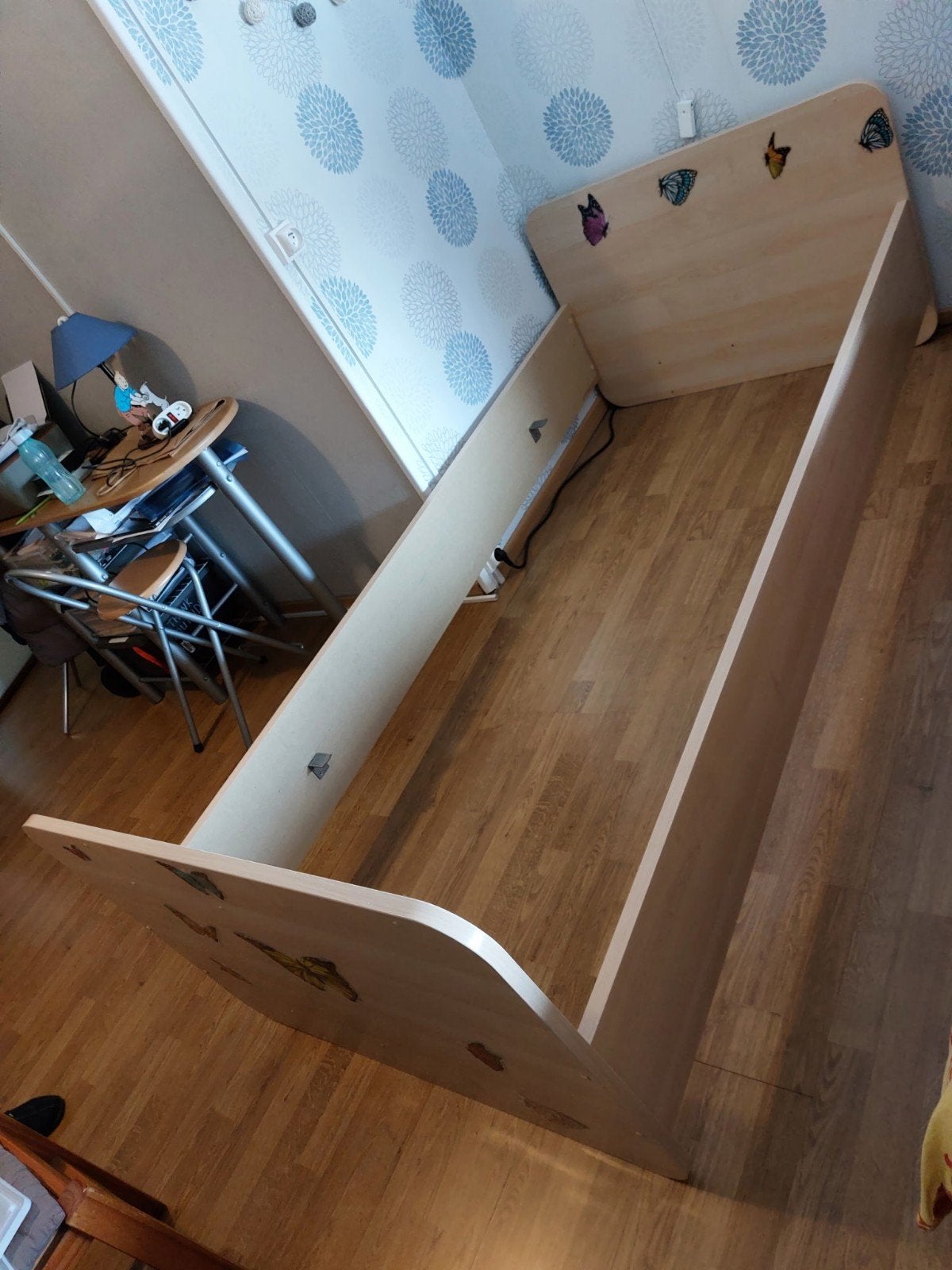 LIT 90 X 200 AVEC SOMMIER LATTE., 85 à 100 cm, Sommier à lattes, Enlèvement, 180 cm ou plus