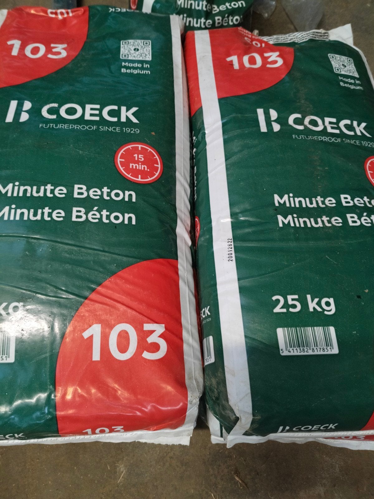 Snelbeton minute beton 6 stuks, Ophalen, Beton