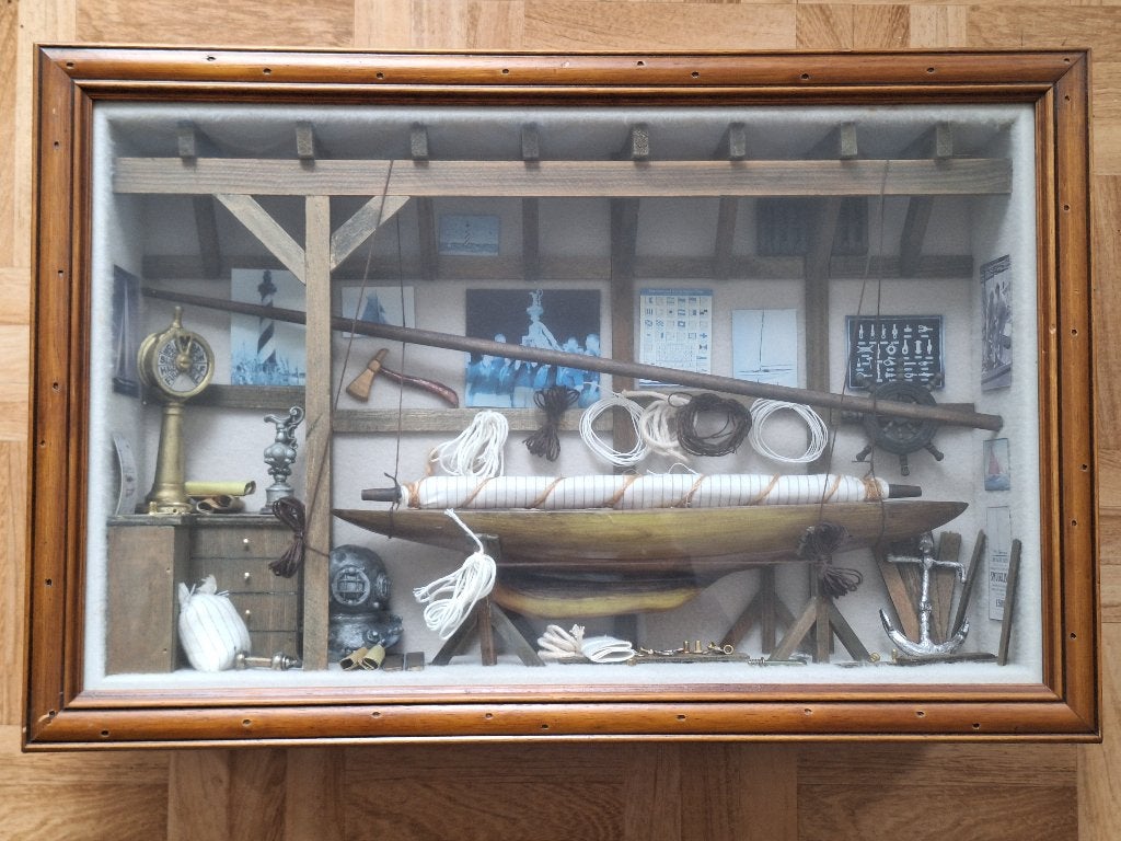 Scheepsbouwwerkplaats diorama, Verzamelen, Ophalen, Zo goed als nieuw, Schaalmodel