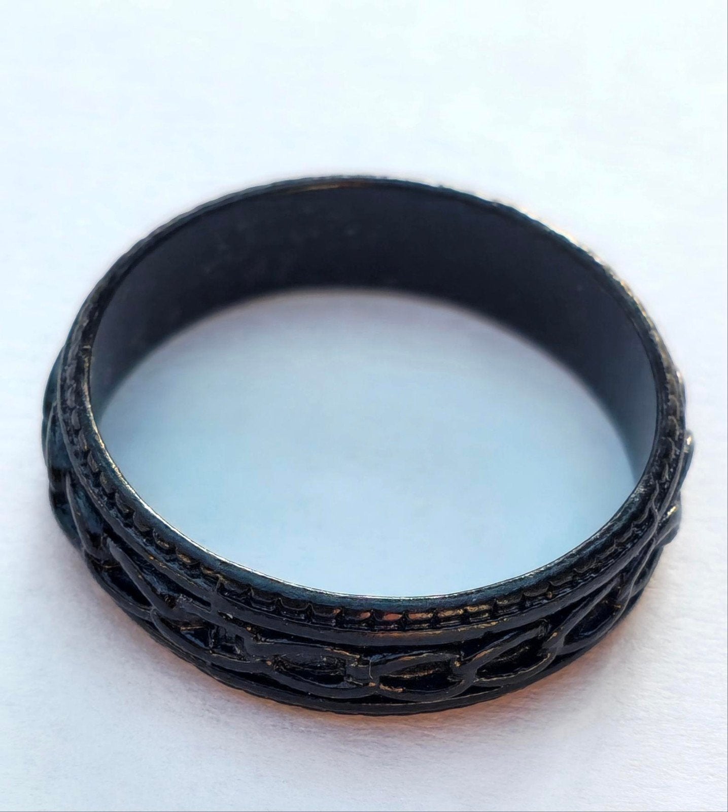 Bague pour homme en acier noir résistant, nouvelle et non po, Enlèvement ou Envoi, Noir