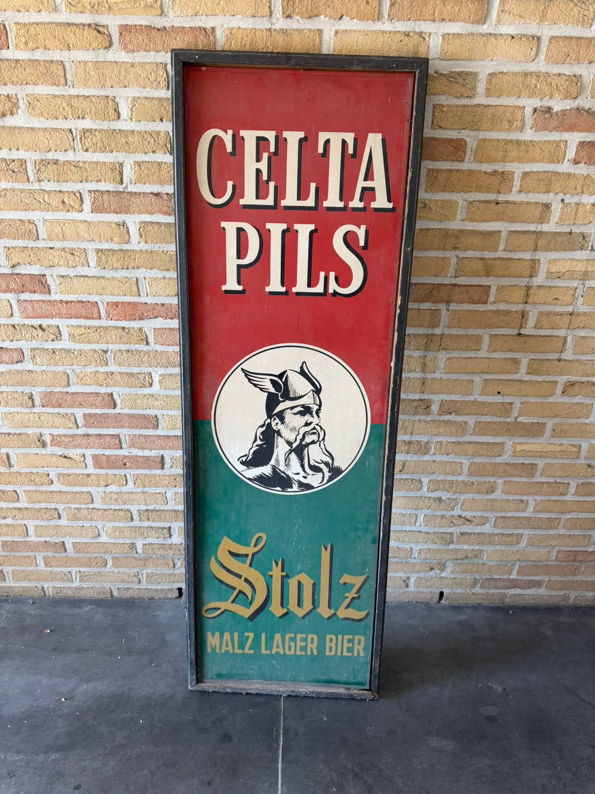 Celta pils meiresonne reclamebord, Verzamelen, Merken en Reclamevoorwerpen, Ophalen, Gebruikt, Reclamebord