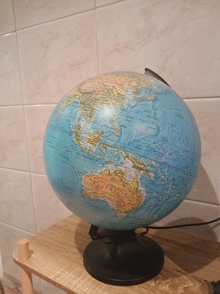 Globe terrestre lumineux Scanglobe, Enlèvement, Utilisé