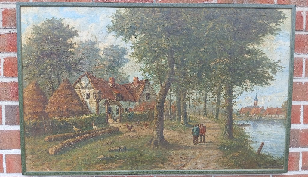 RAOUL DELBOVE GROOT TOPWERK SCHILDERIJ, Antiek en Kunst, Ophalen of Verzenden
