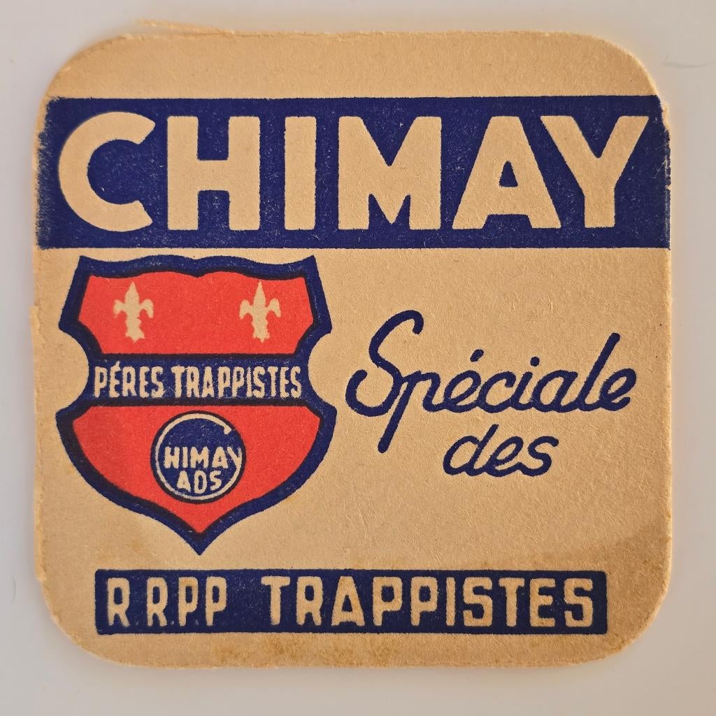 Chimay onderzetter bierviltje bierdeckel onderzetter 1, Verzamelen, Biermerken, Verzenden, Gebruikt, Viltje(s)