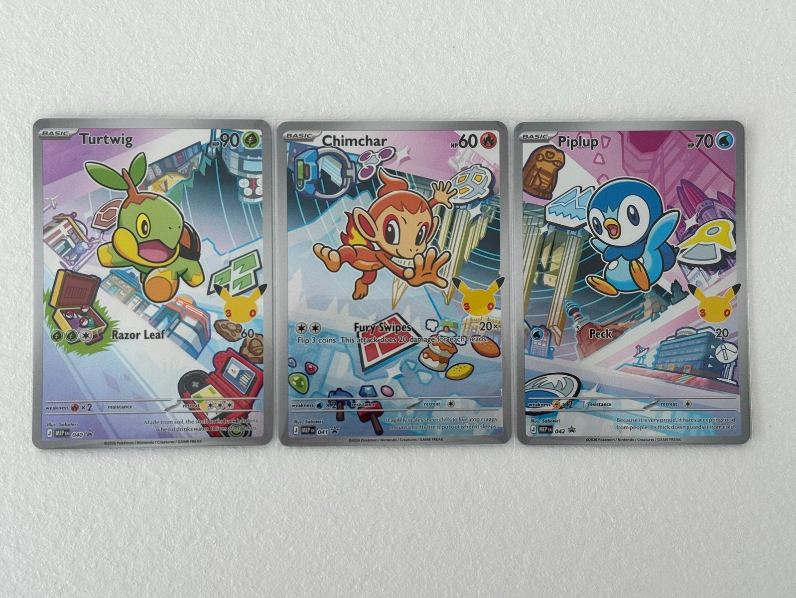 Pokémon Sinnoh Trio — Turtwig Chimchar Piplup, Enlèvement ou Envoi, Comme neuf