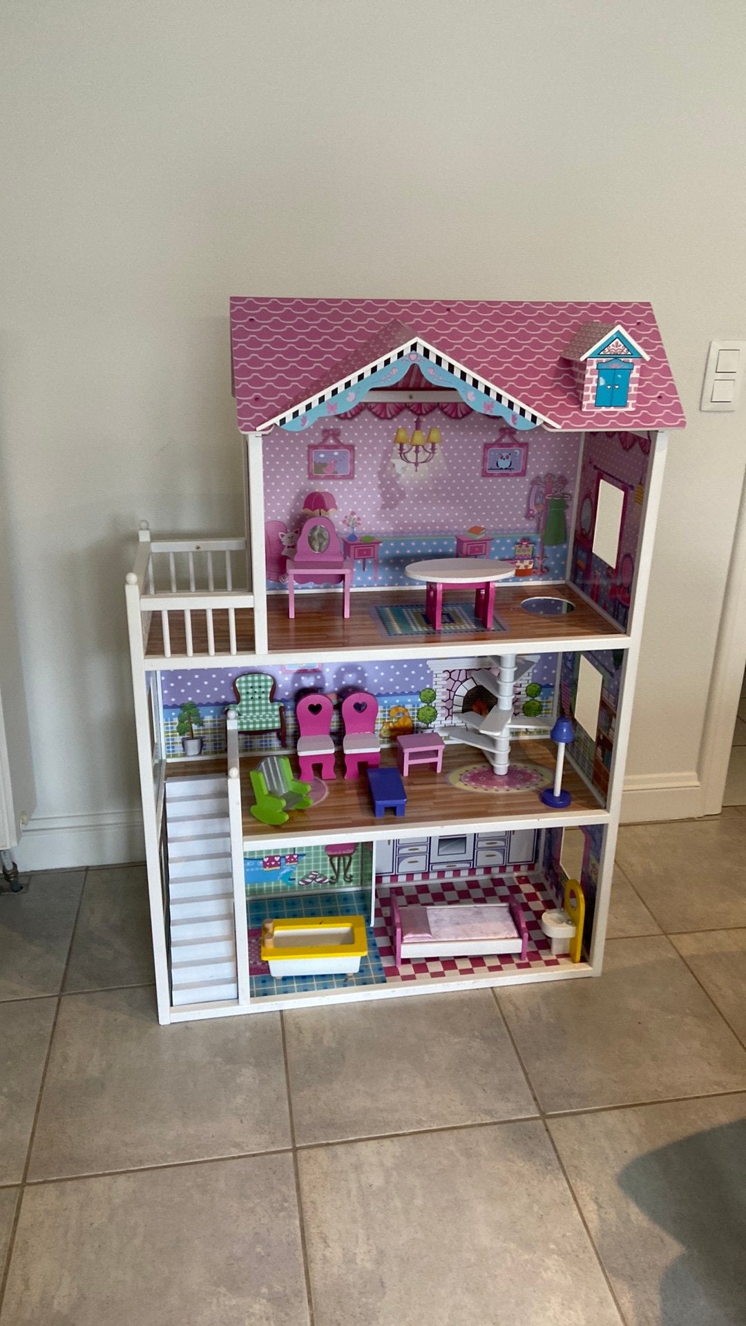 Groot poppenhuis, Ophalen, Gebruikt, Poppenhuis