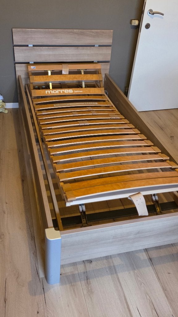 Eenpersoonsbed en bureau, Maison & Meubles, Chambre à coucher | Lits, Une personne, Bois, Autres couleurs, Réglable, Enlèvement