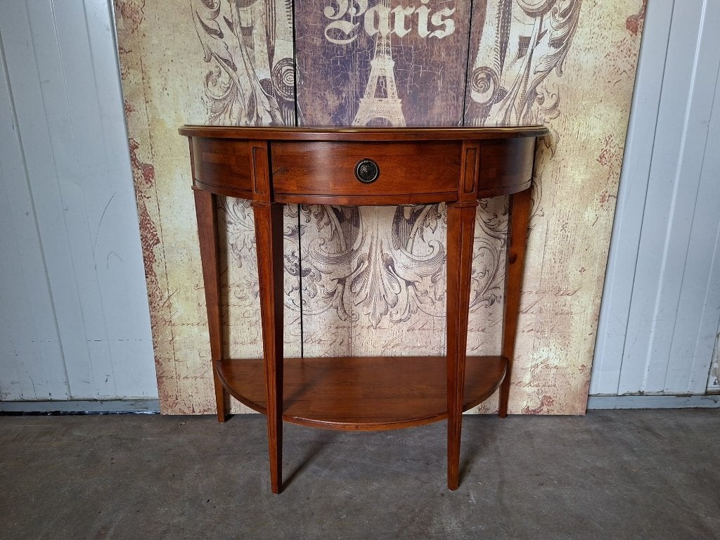 Klassiek halfronde sidetable, wandtafel, Ophalen of Verzenden, Zo goed als nieuw, 75 cm of meer, Overige vormen