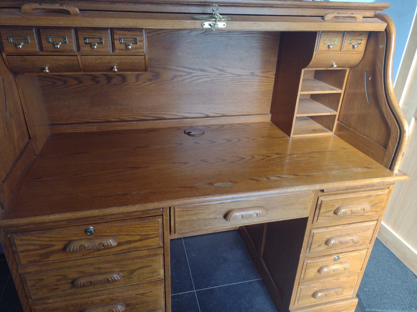 rolluik bureau/ vintage secretaire, Enlèvement, Utilisé