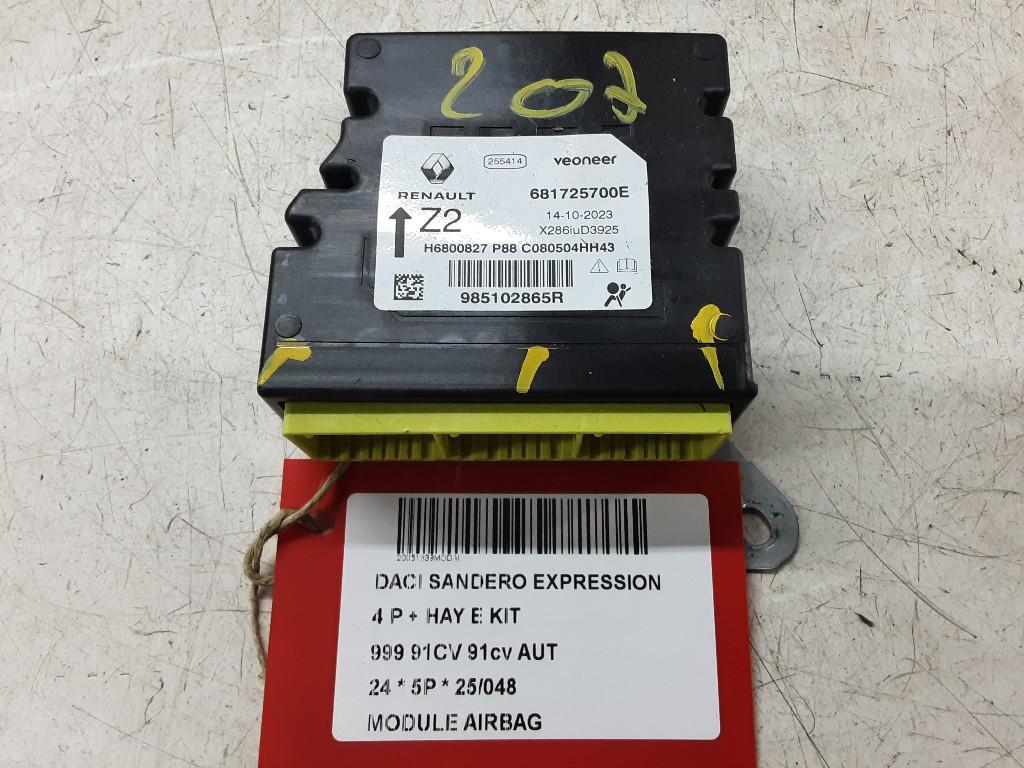 BOITIER AIRBAG Dacia Sandero III (01-2019/-) (985102865R), Dacia, Mevr. I. Hauben, Utilisé, Rue de l'Espoir 34 34
4030  GRIVEGNÉE, BE