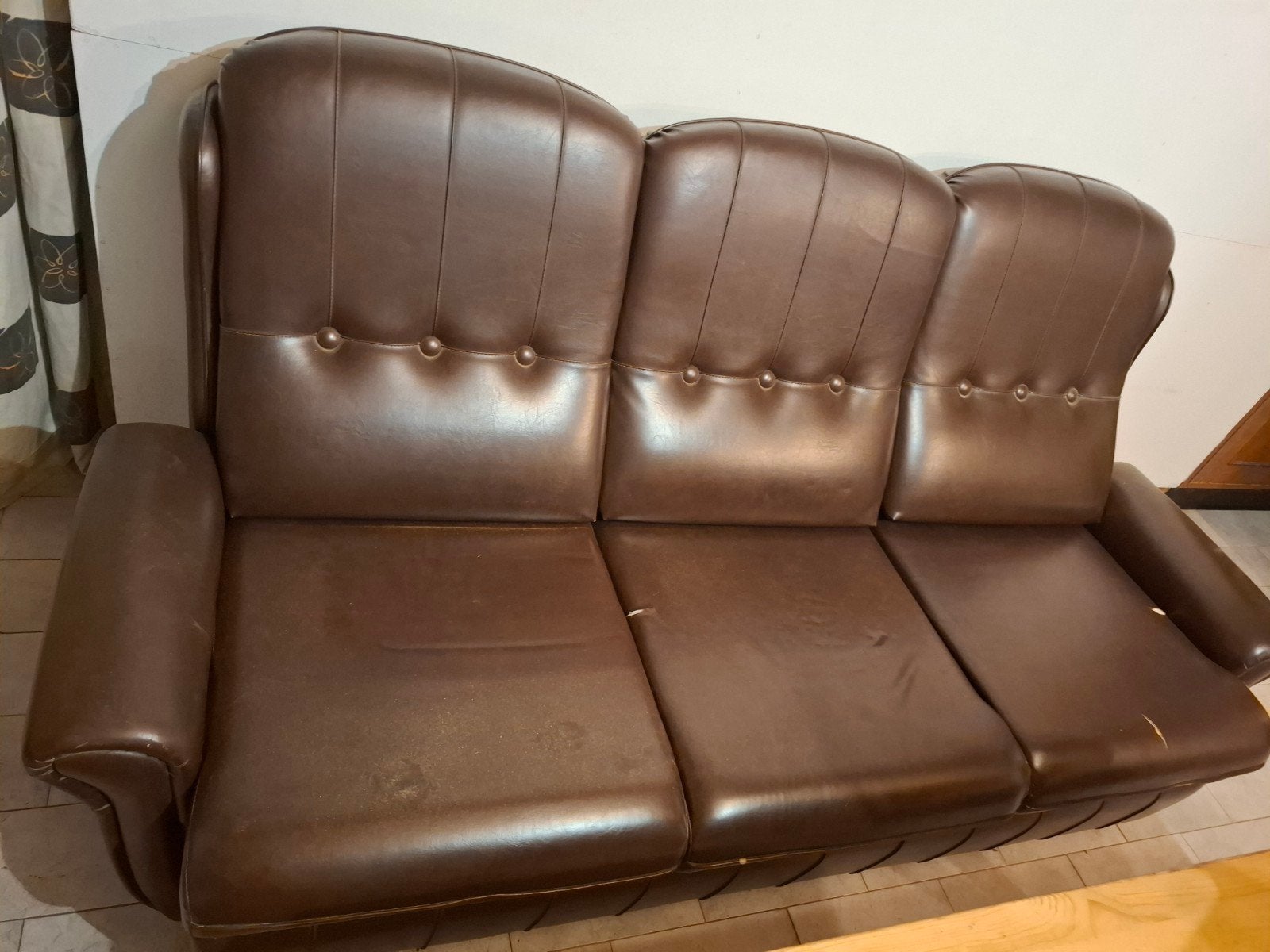 Gratis leren zetel, Huis en Inrichting, Ophalen