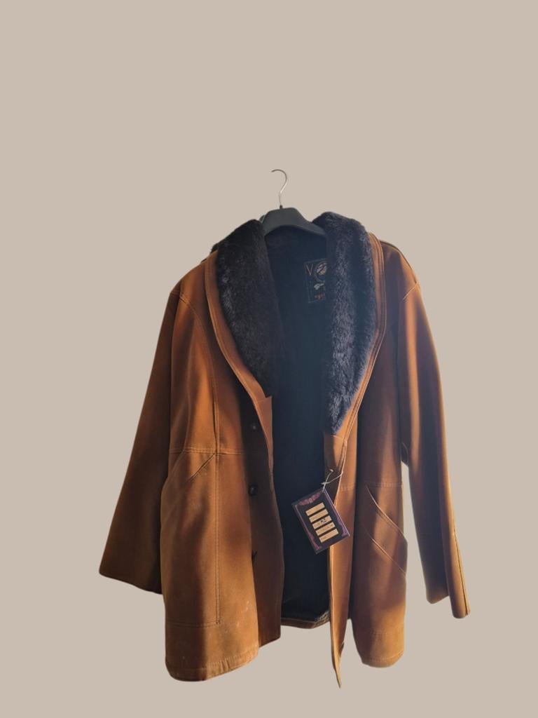 Suede jas, Kleding | Dames, Grote Maten, Ophalen of Verzenden, Zwart