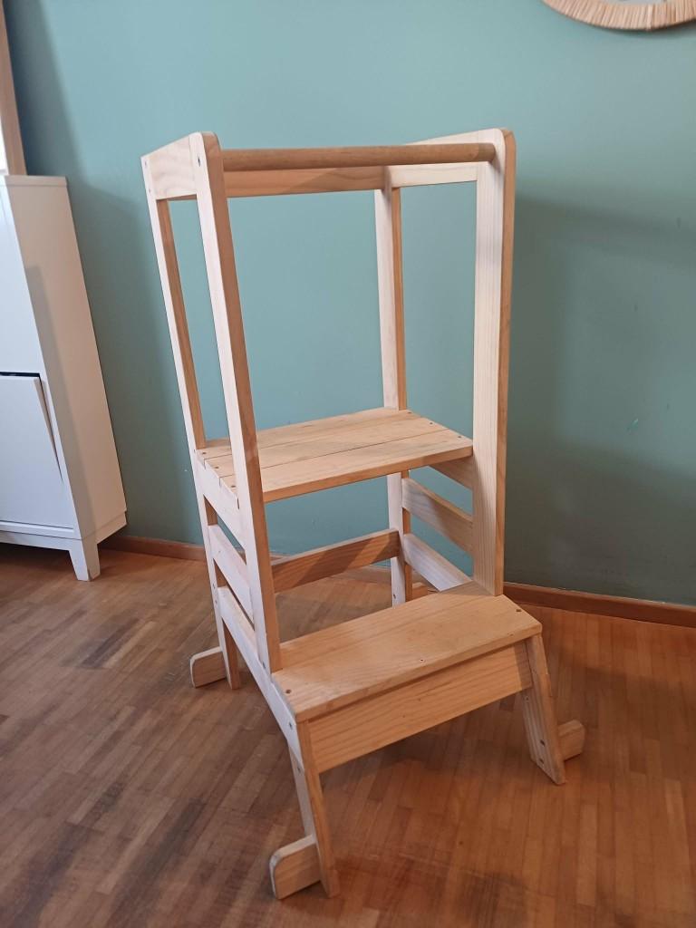 Tour d'observation Montessori en Bois Naturel, Ophalen, Zo goed als nieuw, Stoel(en)