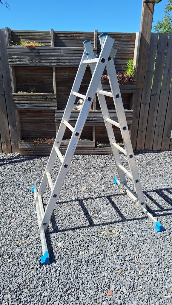 Echelle double pliable alu 170 cm ou 215 cm, Échelle