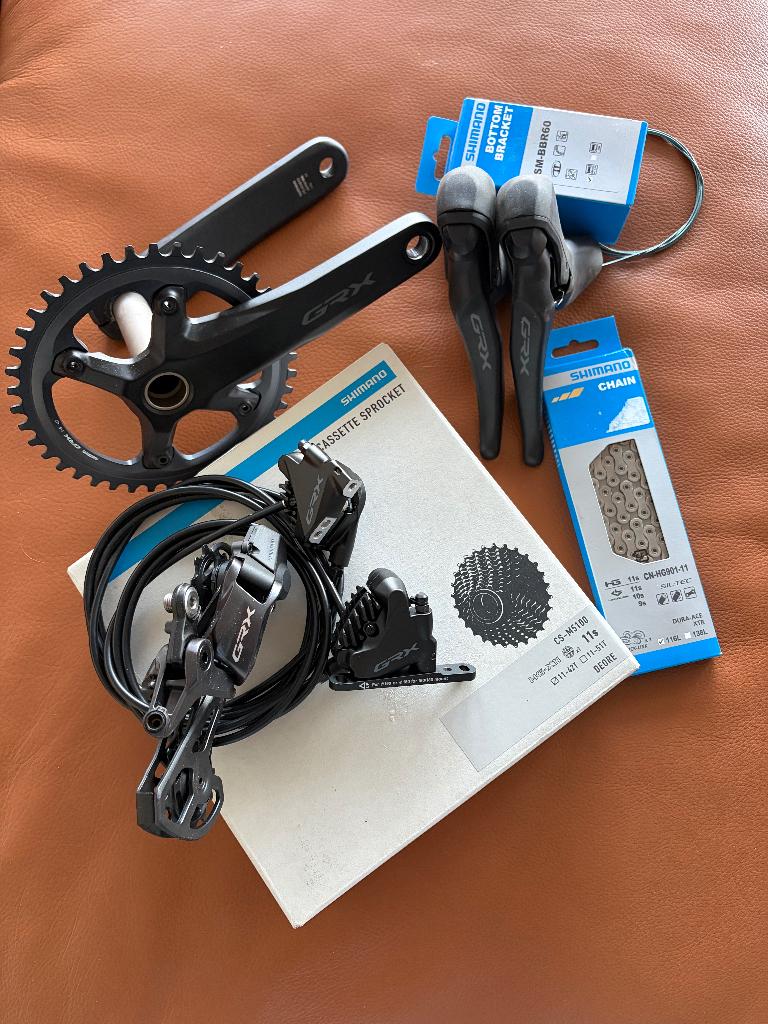 Shimano GRX 1x11 groep Nieuw, Fietsen en Brommers, Fietsonderdelen, Ophalen, Nieuw