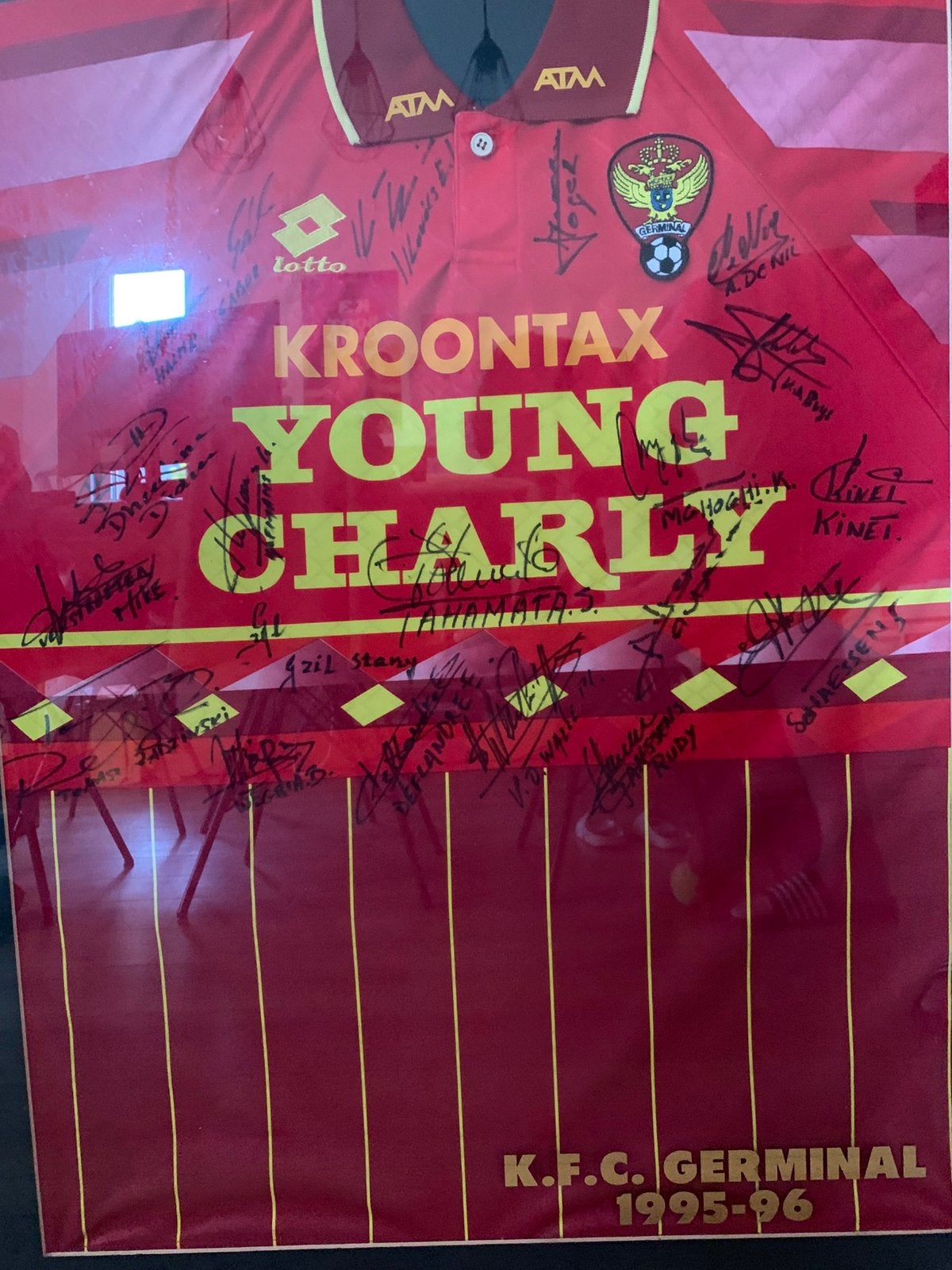 Match worn shirt germinal ekeren, Verzamelen, Sportartikelen en Voetbal, Ophalen of Verzenden, Zo goed als nieuw, Shirt